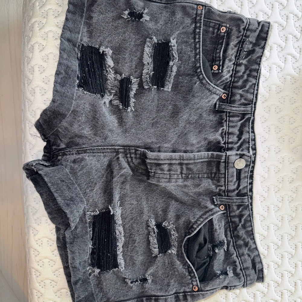 Black Jean shorts